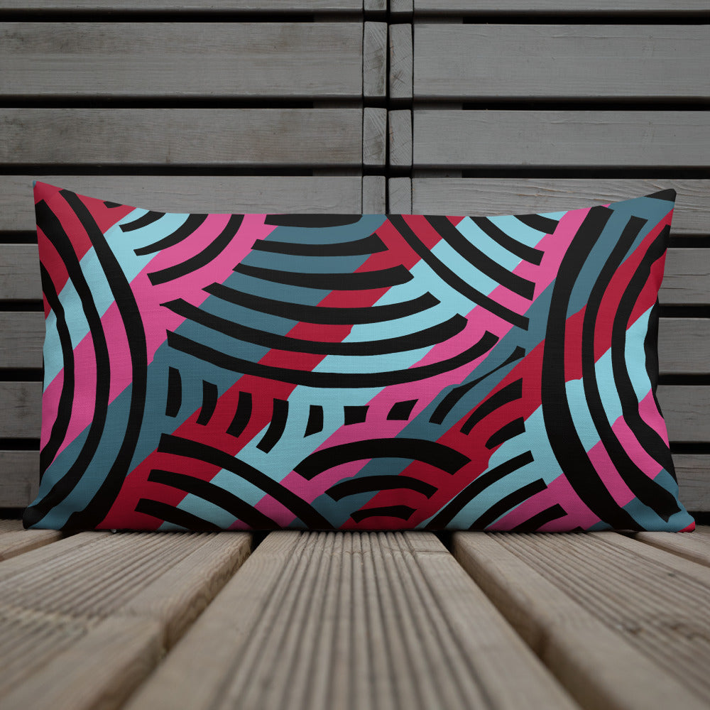 Stripe African Collage Premium Pillow