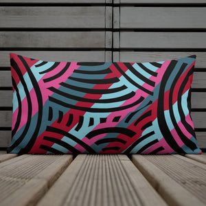 Stripe African Collage Premium Pillow