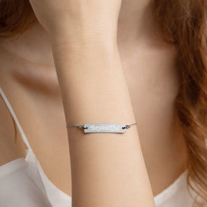 Engraved Beyoutiful Silver Bar Chain Bracelet - HBS Inspire Me