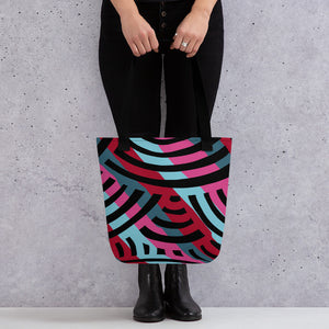 Stripe African Collage Tote bag