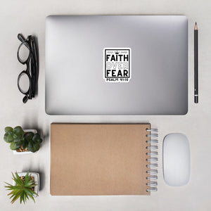 Faith Over Fear Bubble-free Stickers