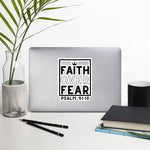 Faith Over Fear Bubble-free Stickers