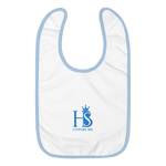 HBS Inspire Me Embroidered Baby Bib - Blue - HBS Inspire Me