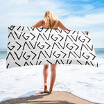 HIGHS AND LOWS BEACH TOWEL - WHITE - HBS Inspire Me