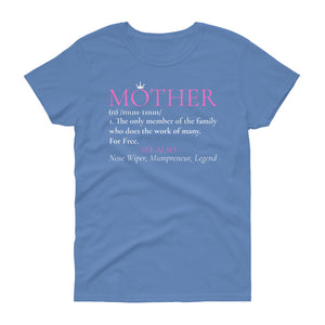 Mothers Day Definition T-Shirt (UK) - Pink - HBS Inspire Me