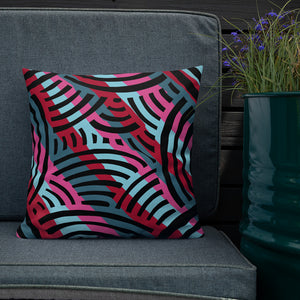 Stripe African Collage Premium Pillow