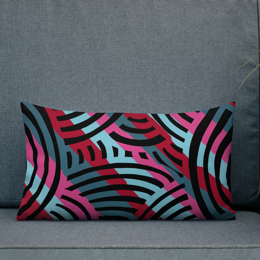 Stripe African Collage Premium Pillow