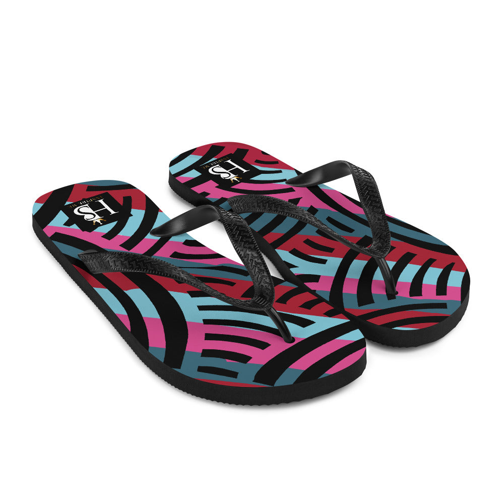 African Print Collage Flip-Flops - HBS Inspire Me