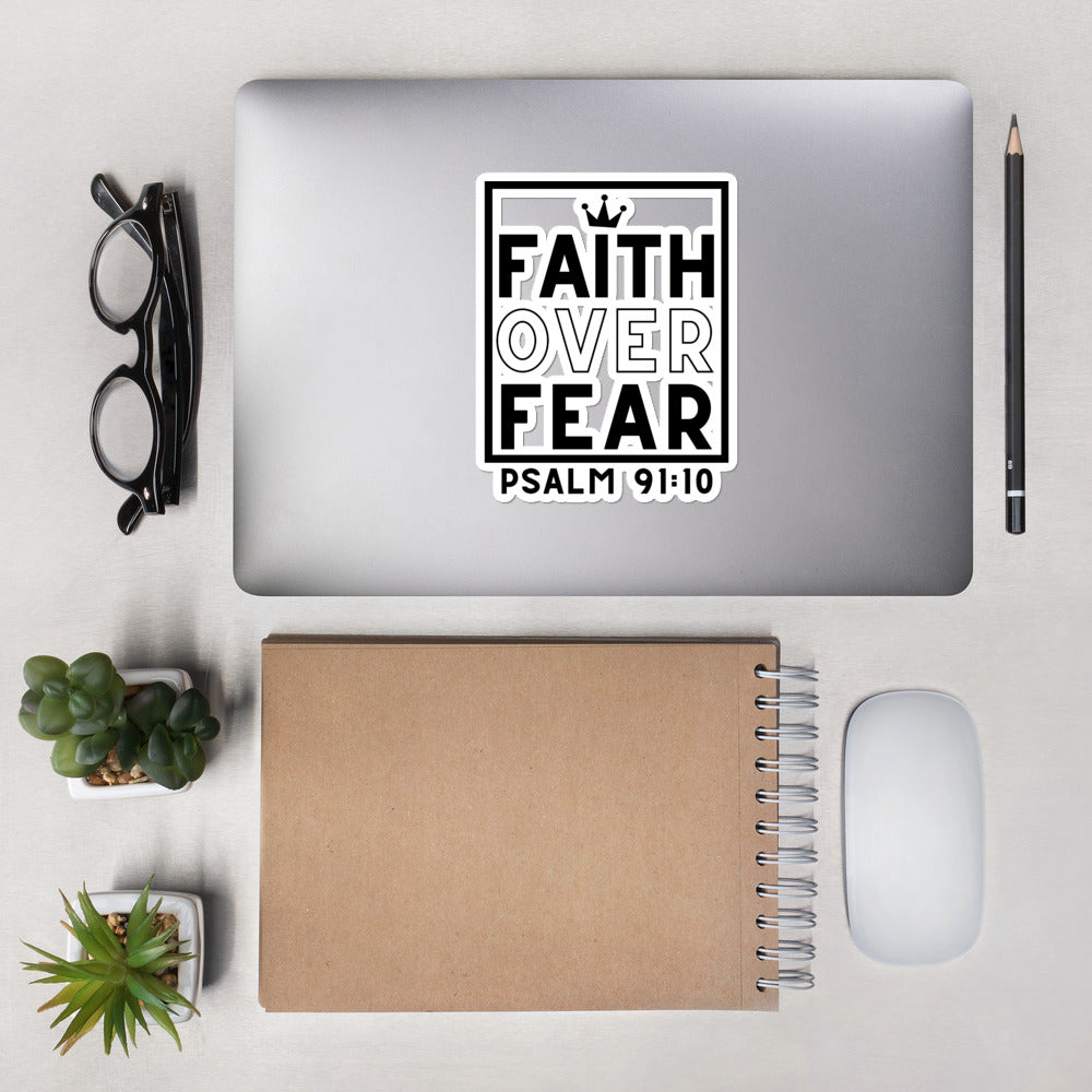 Faith Over Fear Bubble-free Stickers