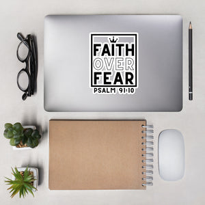 Faith Over Fear Bubble-free Stickers