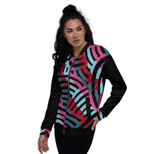 Stripe African Collage Unisex Bomber Jacket