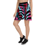 African Print Collage Skater Skirt