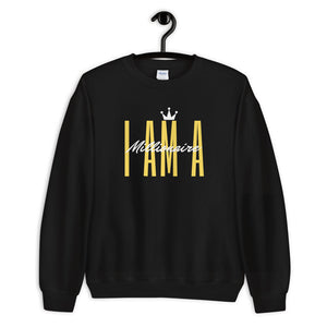 I AM A Millionaire Men's Crewneck Sweatshirt - HBS Inspire Me