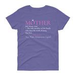 Mothers Day Definition T-Shirt (US) - Pink - HBS Inspire Me