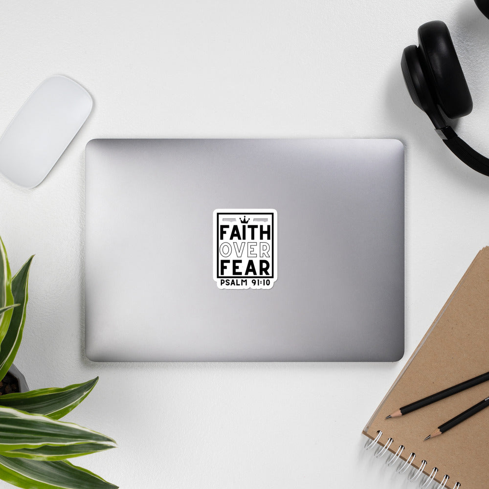 Faith Over Fear Bubble-free Stickers