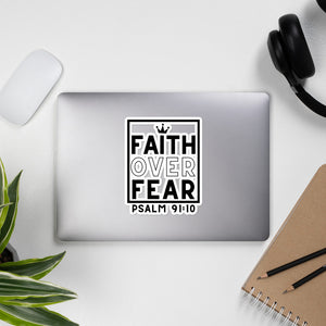 Faith Over Fear Bubble-free Stickers