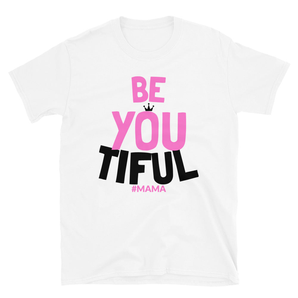 White Mom and Daughter Matching BeYoutiful Women T-Shirt - HBS Inspire Me