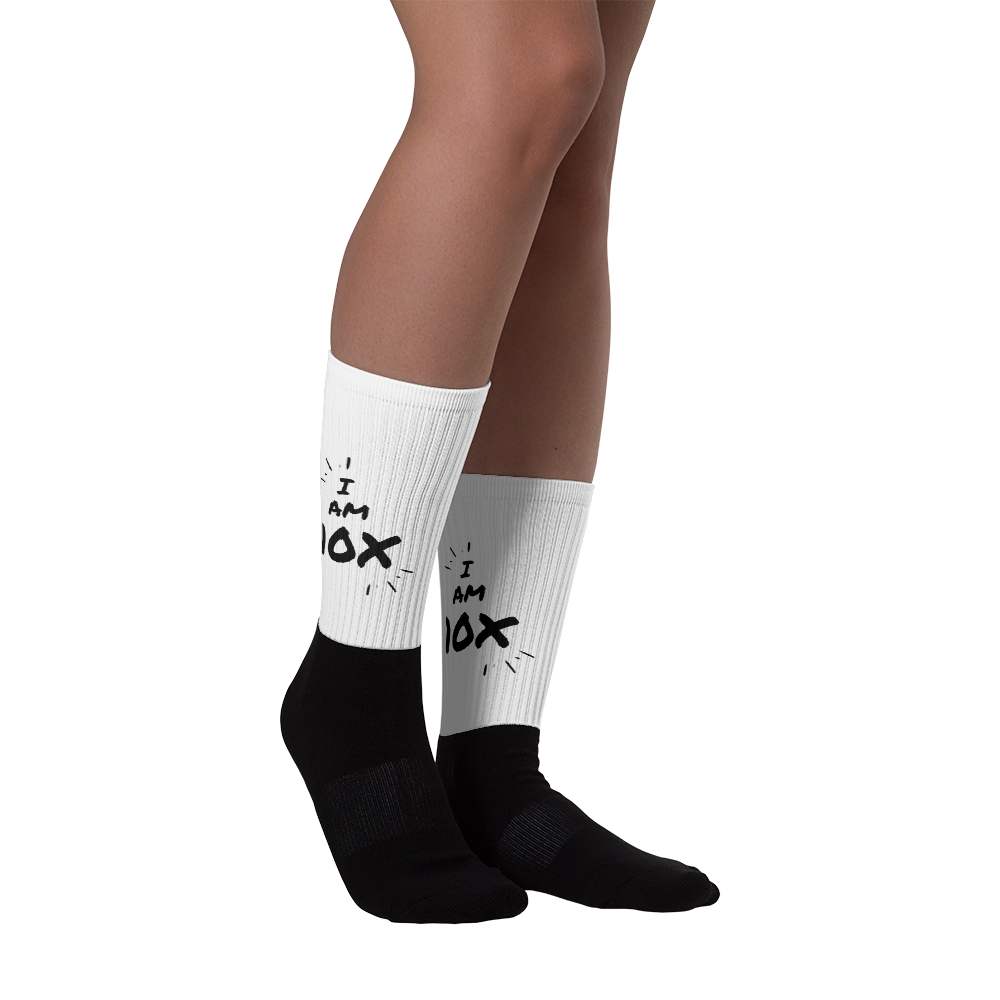 I AM 10x Black Foot Socks - HBS Inspire Me