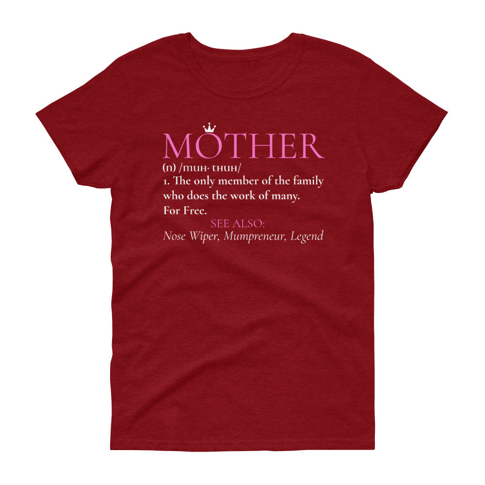 Mothers Day Definition T-Shirt (UK) - Pink - HBS Inspire Me