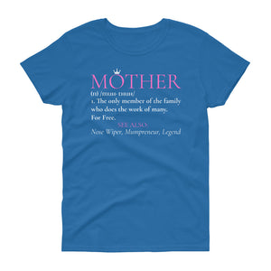 Mothers Day Definition T-Shirt (UK) - Pink - HBS Inspire Me