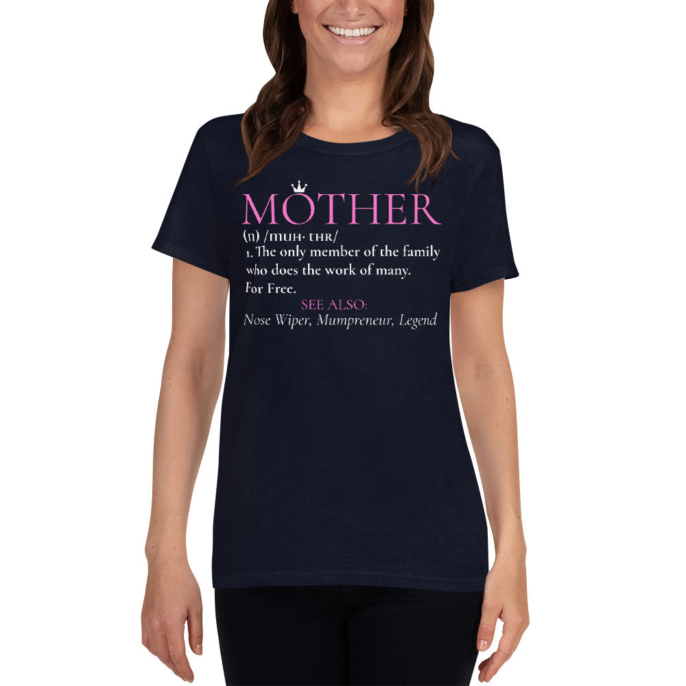 Mothers Day Definition T-Shirt (US) - Pink - HBS Inspire Me