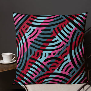 Stripe African Collage Premium Pillow