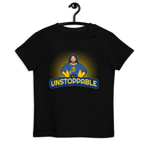 "Be Unstoppable" Jesus Action Superhero Organic Cotton Kid's T-shirt