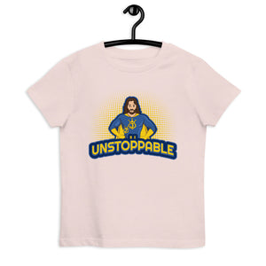 "Be Unstoppable" Jesus Action Superhero Organic Cotton Kid's T-shirt