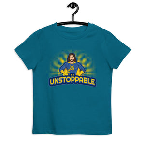 "Be Unstoppable" Jesus Action Superhero Organic Cotton Kid's T-shirt