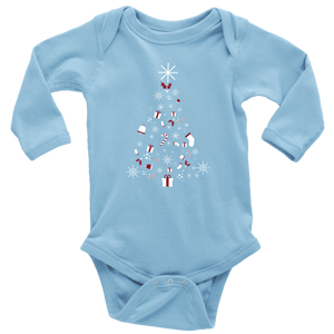 Christmas Tree Long Sleeve Baby Bodysuit - HBS Inspire Me