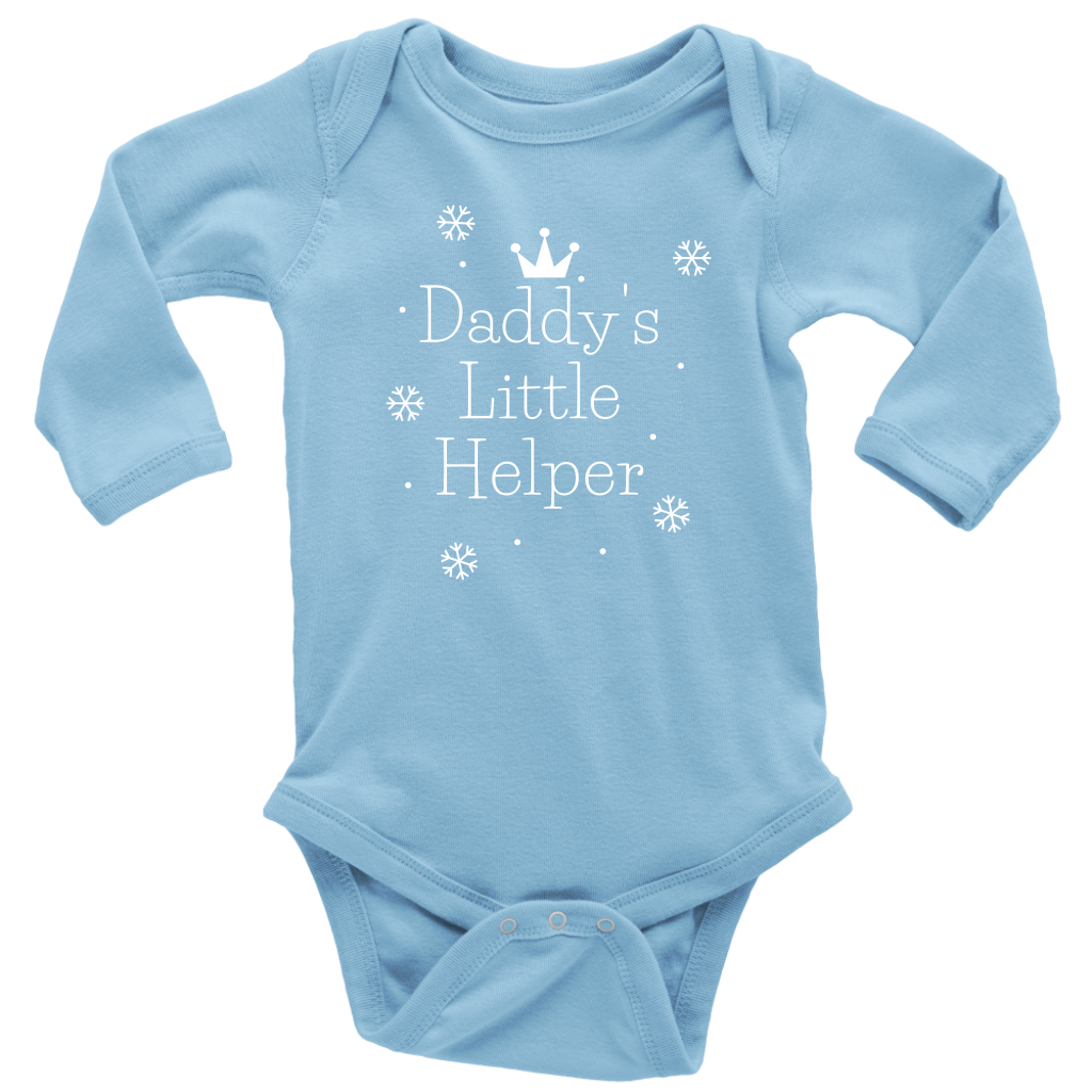 Daddy's Little Helper Unisex Long Sleeve Baby Bodysuit (Available in 4 colors) - HBS Inspire Me