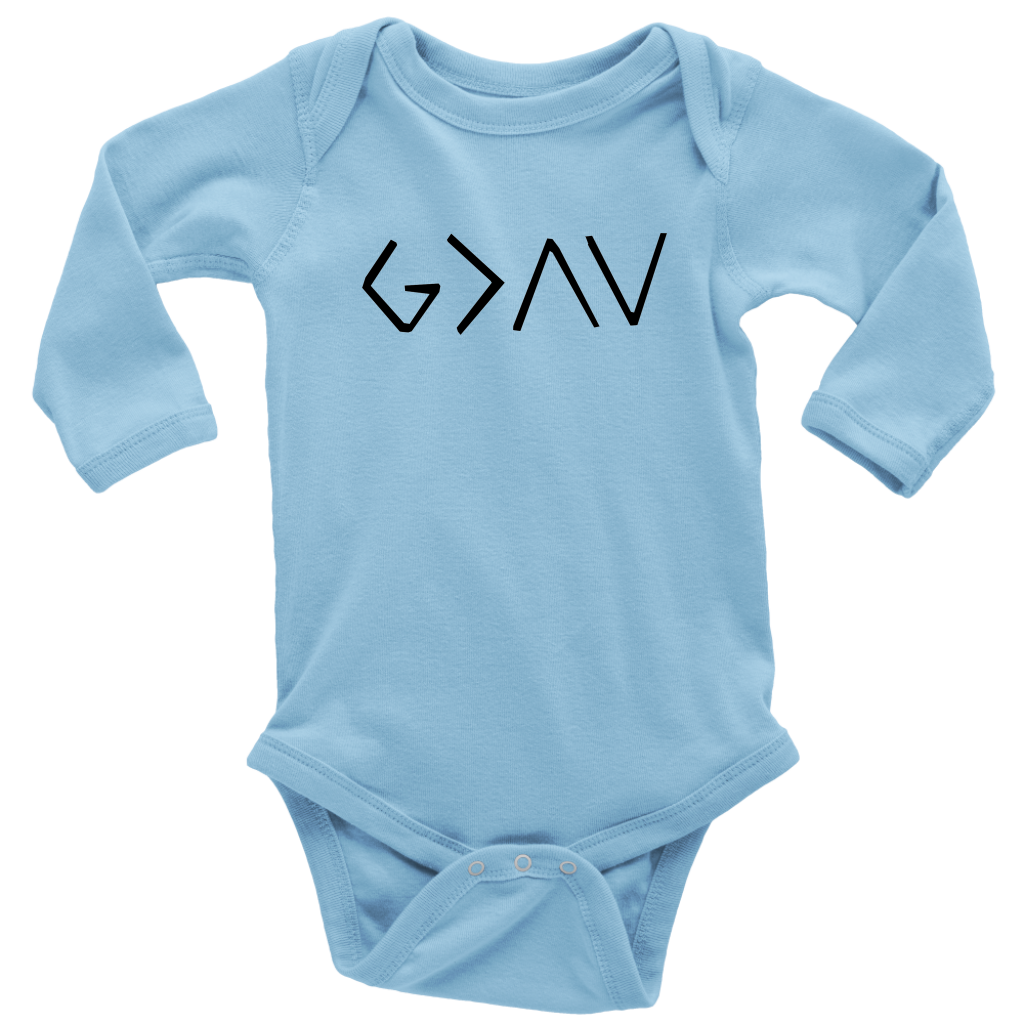 HIGHS AND LOWS UNISEX LONG SLEEVE BABY BODYSUIT - HBS Inspire Me