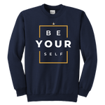 Be Yourself Youth Crewneck Sweatshirt - Unisex (Available in 9 colors) - HBS Inspire Me