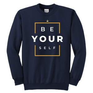 Be Yourself Youth Crewneck Sweatshirt - Unisex (Available in 9 colors) - HBS Inspire Me