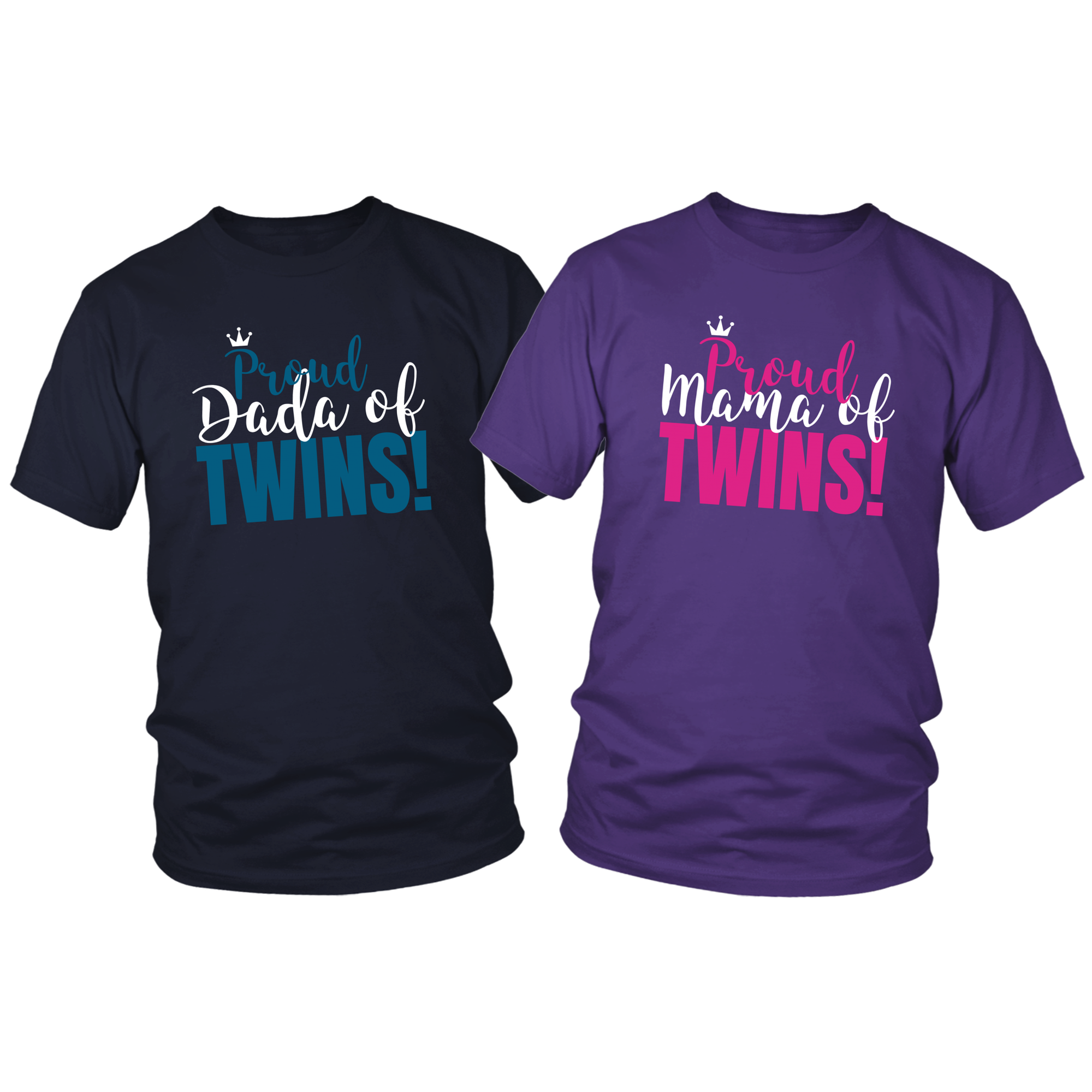 Proud Parent of Twins Combo Navy/Purple Deal - HBS Inspire Me