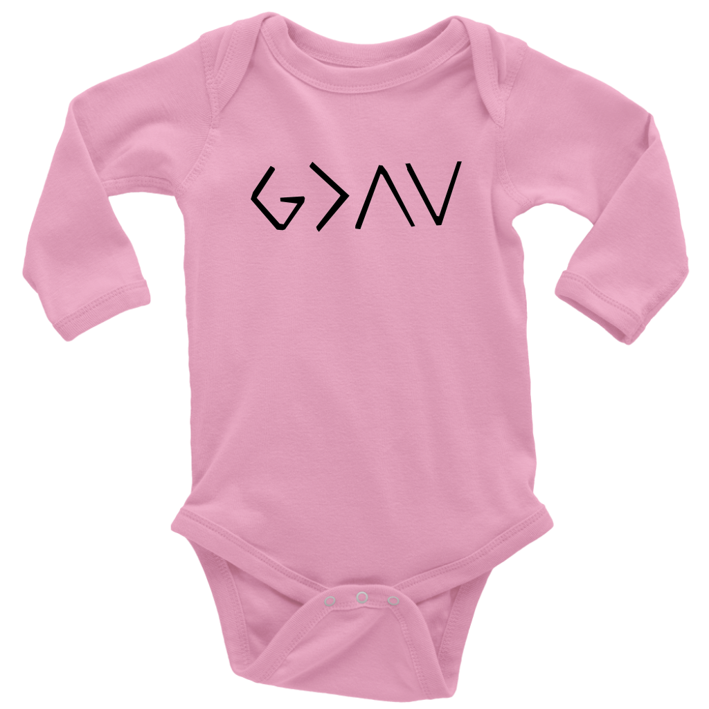 HIGHS AND LOWS UNISEX LONG SLEEVE BABY BODYSUIT - HBS Inspire Me