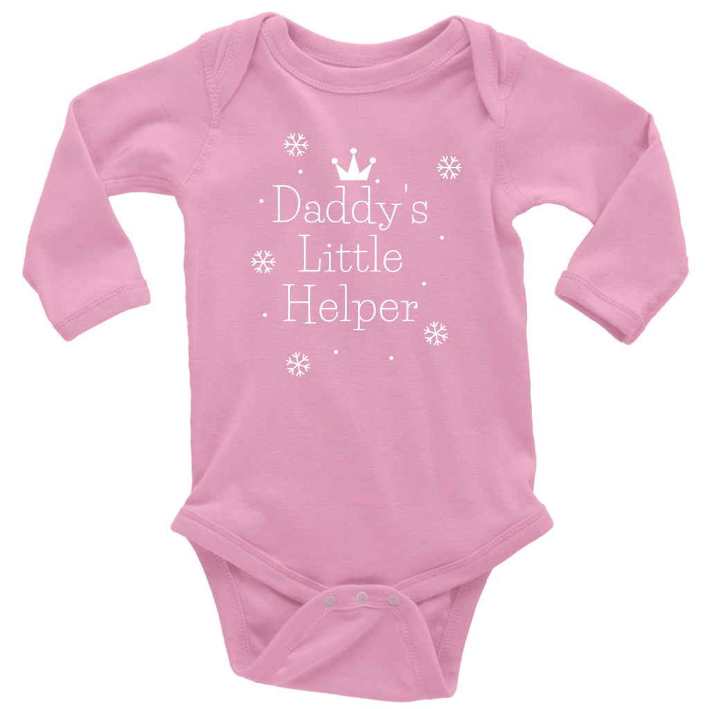 Daddy's Little Helper Unisex Long Sleeve Baby Bodysuit (Available in 4 colors) - HBS Inspire Me