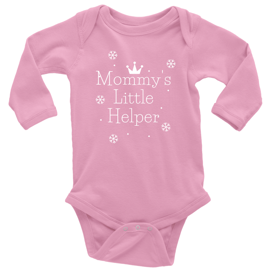 Mommy's Little Helper Long Sleeve Baby Bodysuit (Available in 4 Colors) - HBS Inspire Me