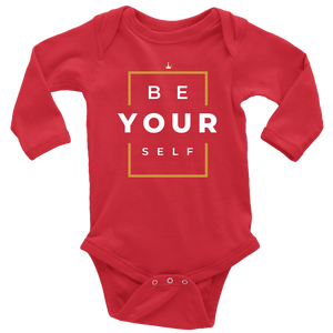 Organic Cotton Be Yourself Long Sleeve Baby Bodysuit - HBS Inspire Me