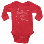 Daddy's Little Helper Unisex Long Sleeve Baby Bodysuit (Available in 4 colors) - HBS Inspire Me