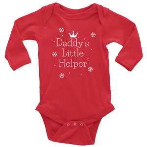 Daddy's Little Helper Unisex Long Sleeve Baby Bodysuit (Available in 4 colors) - HBS Inspire Me