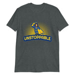 Be Unstoppable" Jesus Action Superhero Adult Unisex Tee