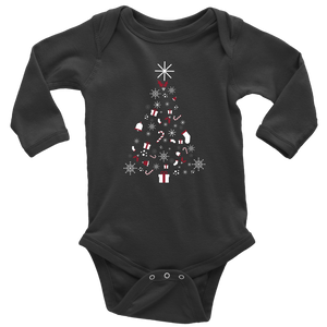 Christmas Tree Long Sleeve Baby Bodysuit - HBS Inspire Me