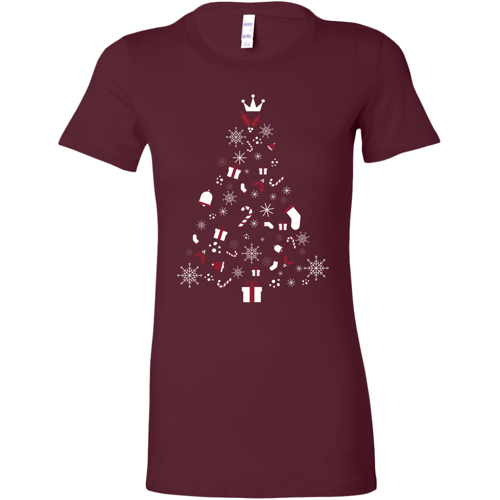 Christmas Tree Womens Feminine Fit Shirt (Available in 8 Different Colours) - HBS Inspire Me