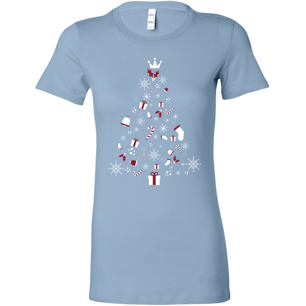 Christmas Tree Womens Feminine Fit Shirt (Available in 8 Different Colours) - HBS Inspire Me