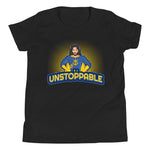 "Be Unstoppable" Jesus Pose Superhero Youth Tee Red