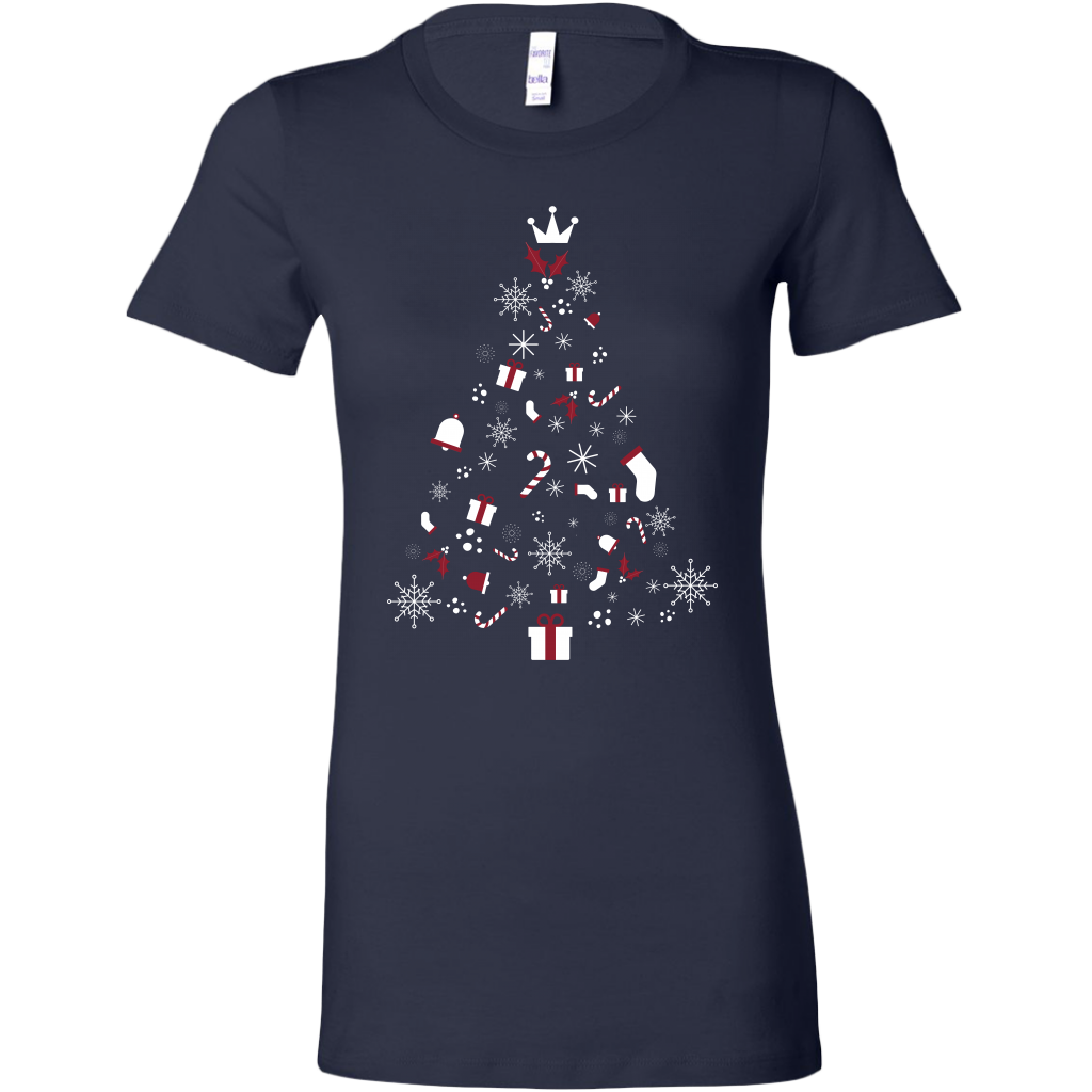 Christmas Tree Womens Feminine Fit Shirt (Available in 8 Different Colours) - HBS Inspire Me