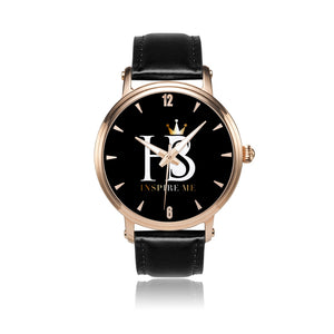 HBS Inspire Me Genuine Leather Strap Water-resistant Automatic Watch (Rose Gold) - HBS Inspire Me